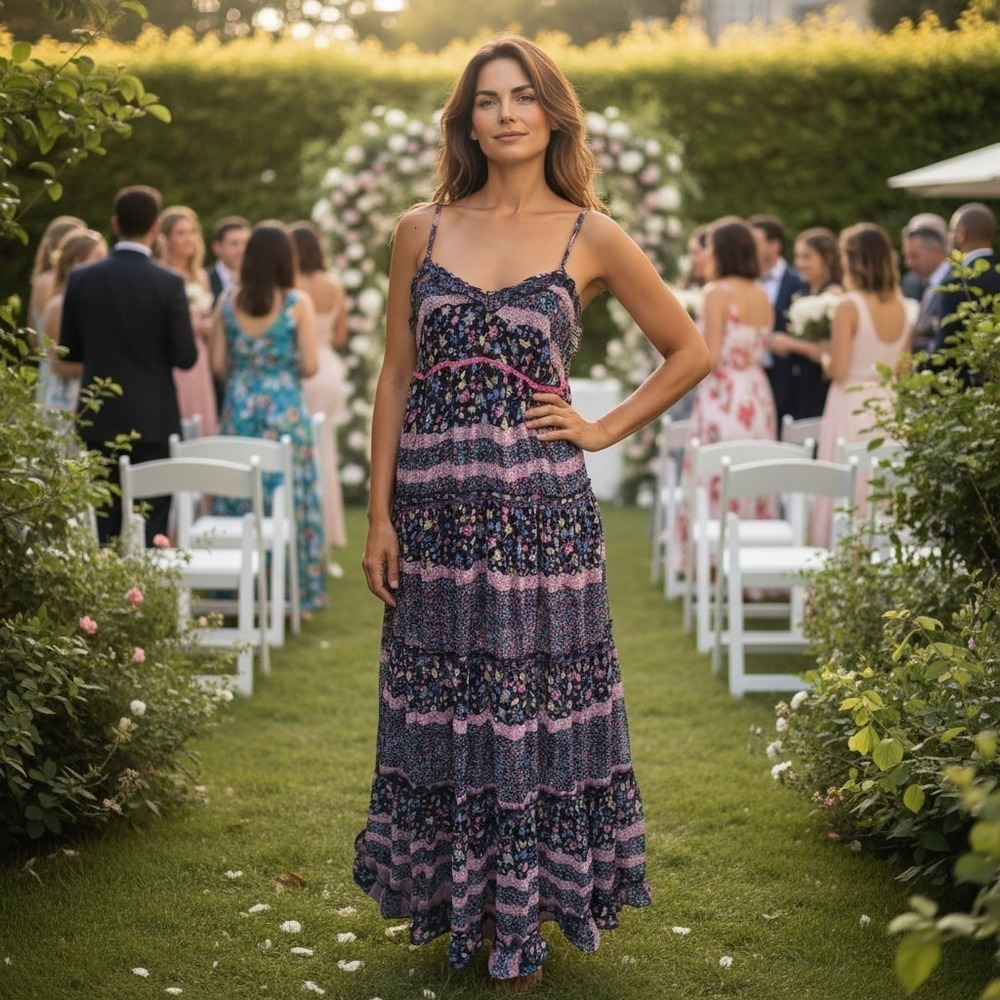 Patrons of Peace Maxi Dress Cottagecore Garden Fairy  Peasant Wedding RTL $135